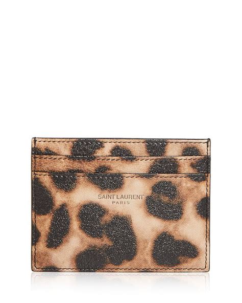 ysl cardholder leopard|ysl card holder on sale.